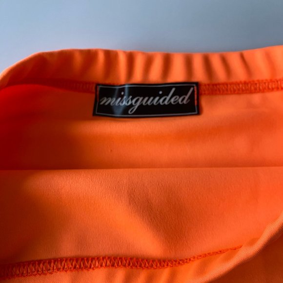 MISSGUIDED Skirt Orange S/M - Picture 2 of 3